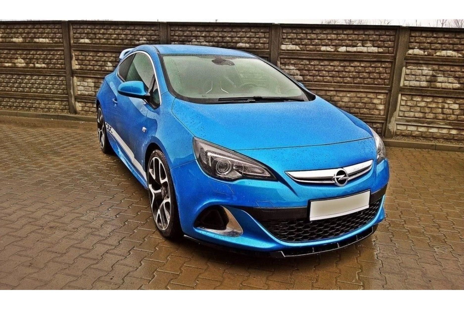 Maxton Design ABS Frontlippe für Opel Astra J MK4 OPC schwarz hochglanz (2) 