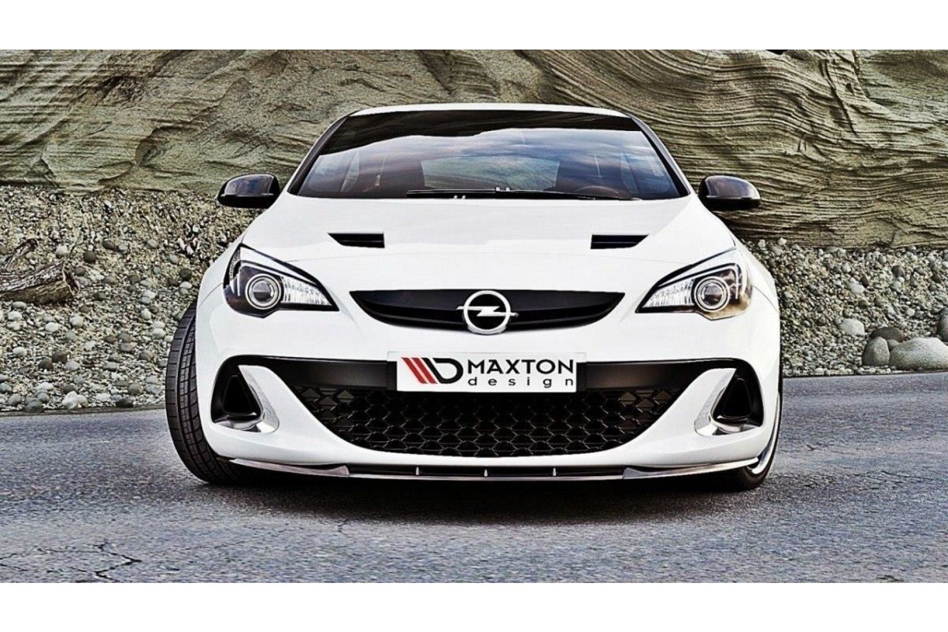 Maxton Design ABS Frontlippe für Opel Astra J MK4 OPC schwarz hochglanz (3) 