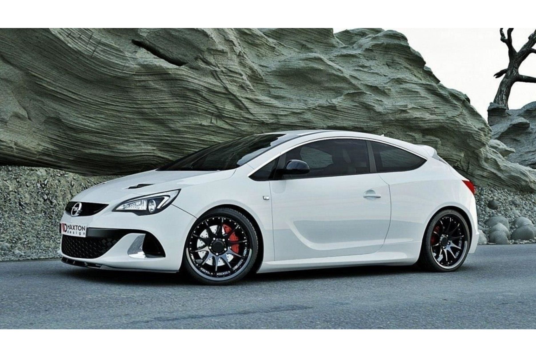 Maxton Design ABS Frontlippe für Opel Astra J MK4 OPC schwarz hochglanz (4) 