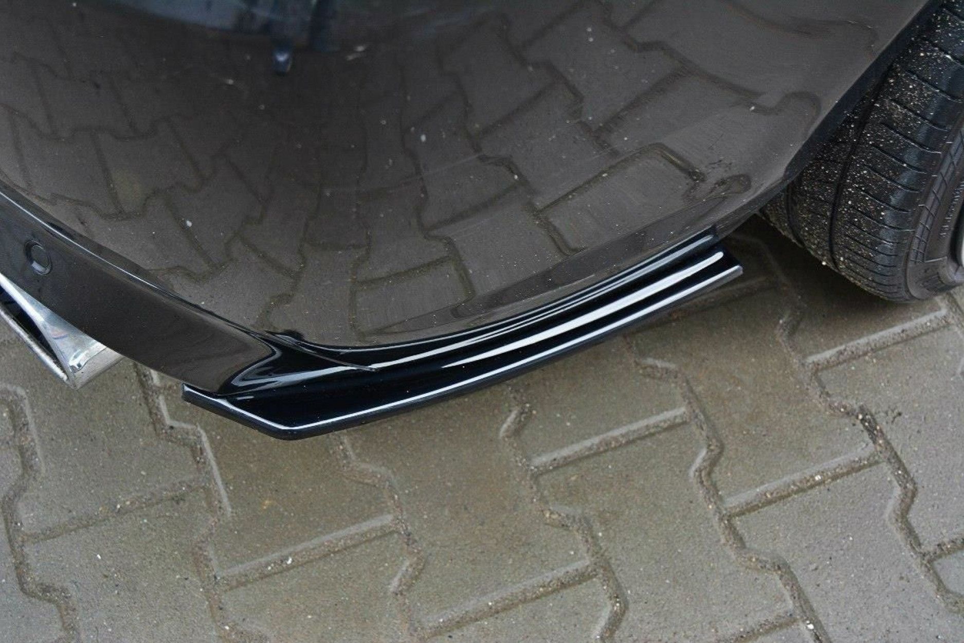 Maxton Design ABS Diffusor Seiten Eerwiterungen Flaps für Opel Zafira B MK2 OPC schwarz hochglanz (3) 