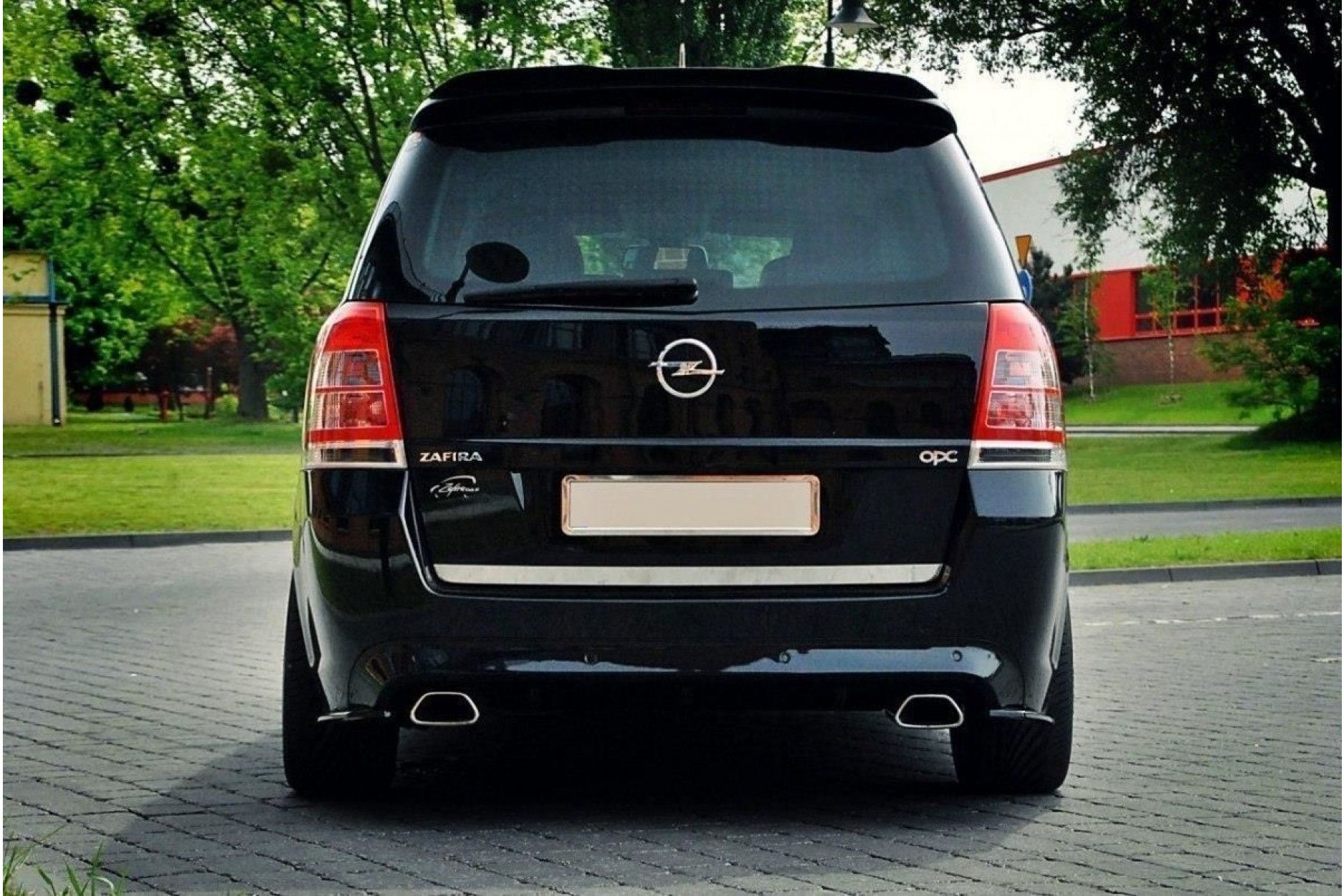 Maxton Design ABS Diffusor Seiten Eerwiterungen Flaps für Opel Zafira B MK2 OPC schwarz hochglanz (5) 
