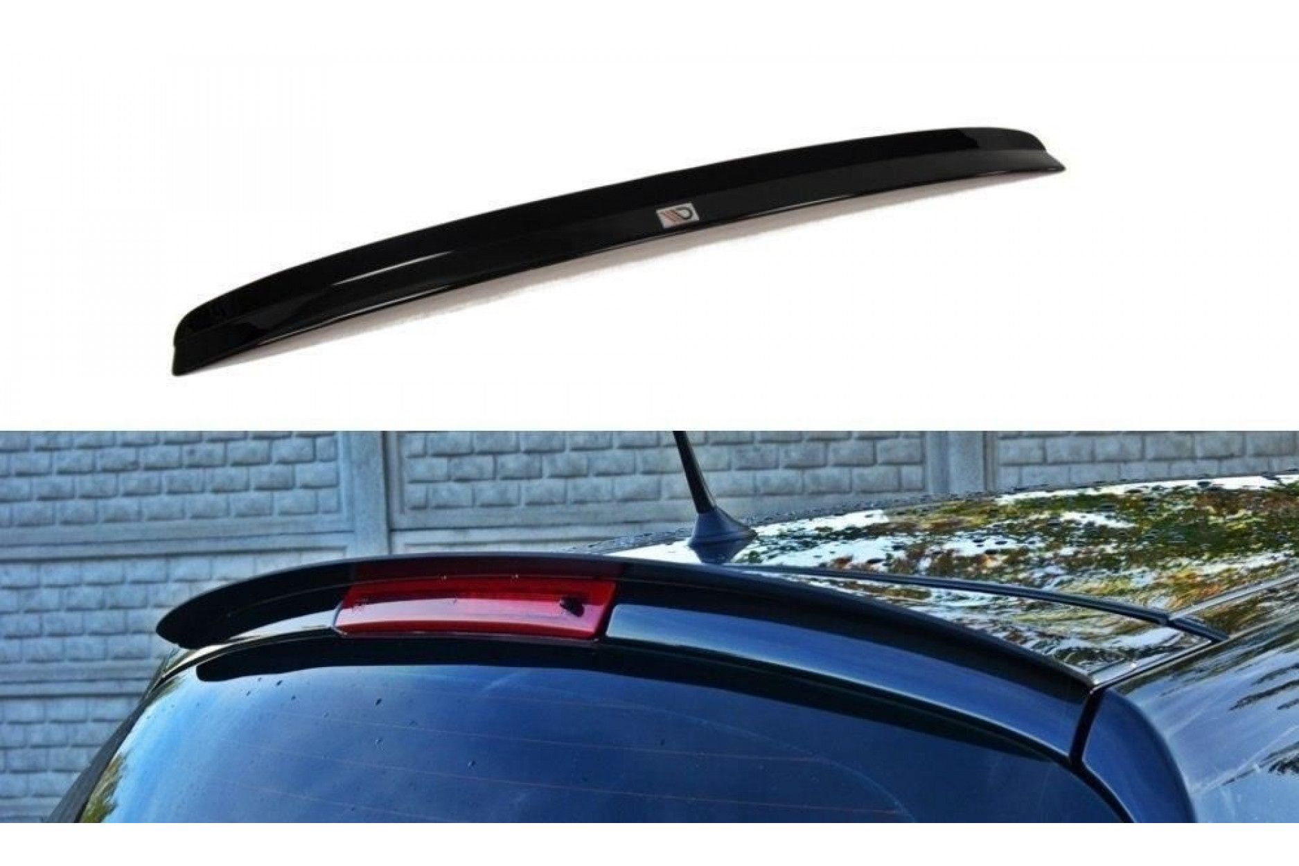Maxton Design ABS Spoiler Aufsatz für Renault Clio MK3 RS schwarz hochglanz