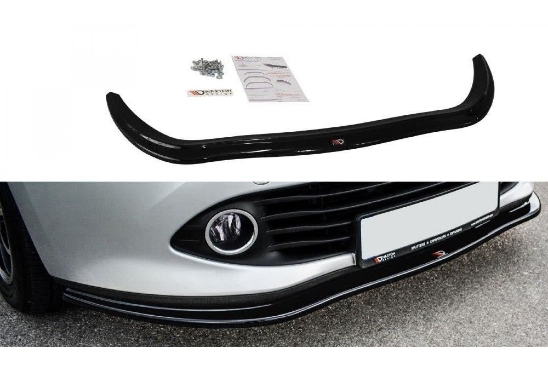 Maxton Design ABS Frontlippe V.1 für Renault Clio MK4 RS schwarz hochglanz