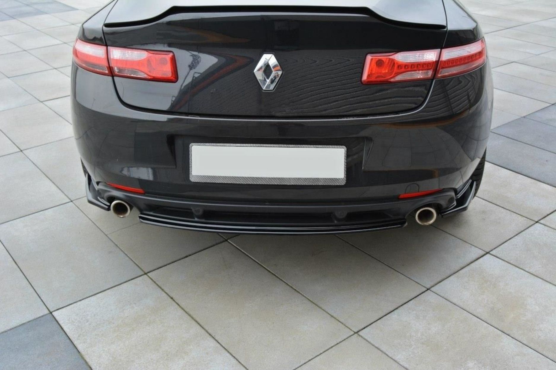 Maxton Design ABS Diffusor Seiten Eerwiterungen Flaps für Renault Laguna MK3 Coupe schwarz hochglanz (4) 