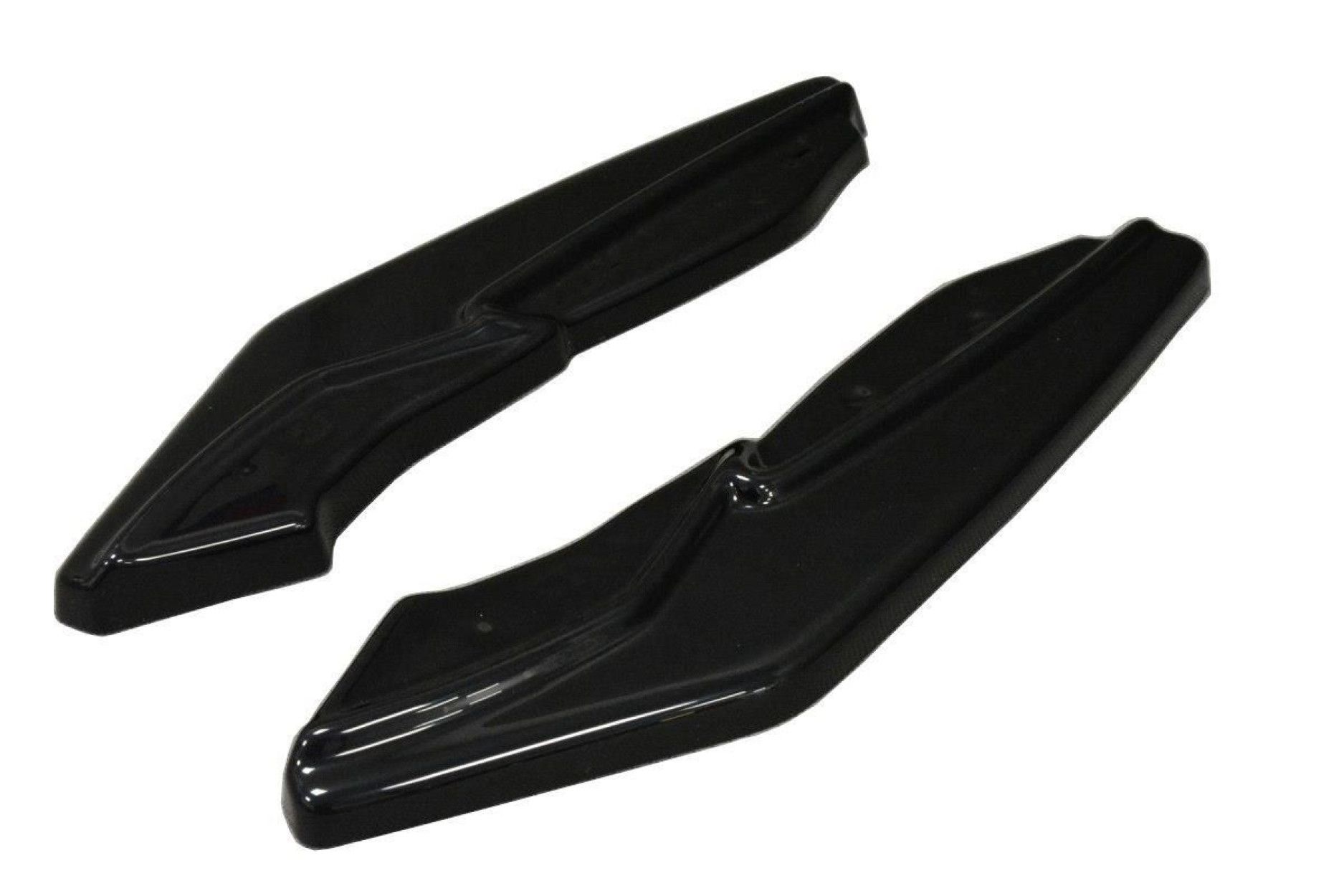 Maxton Design ABS Diffusor Seiten Eerwiterungen Flaps für Renault Laguna MK3 Coupe schwarz hochglanz (6) 
