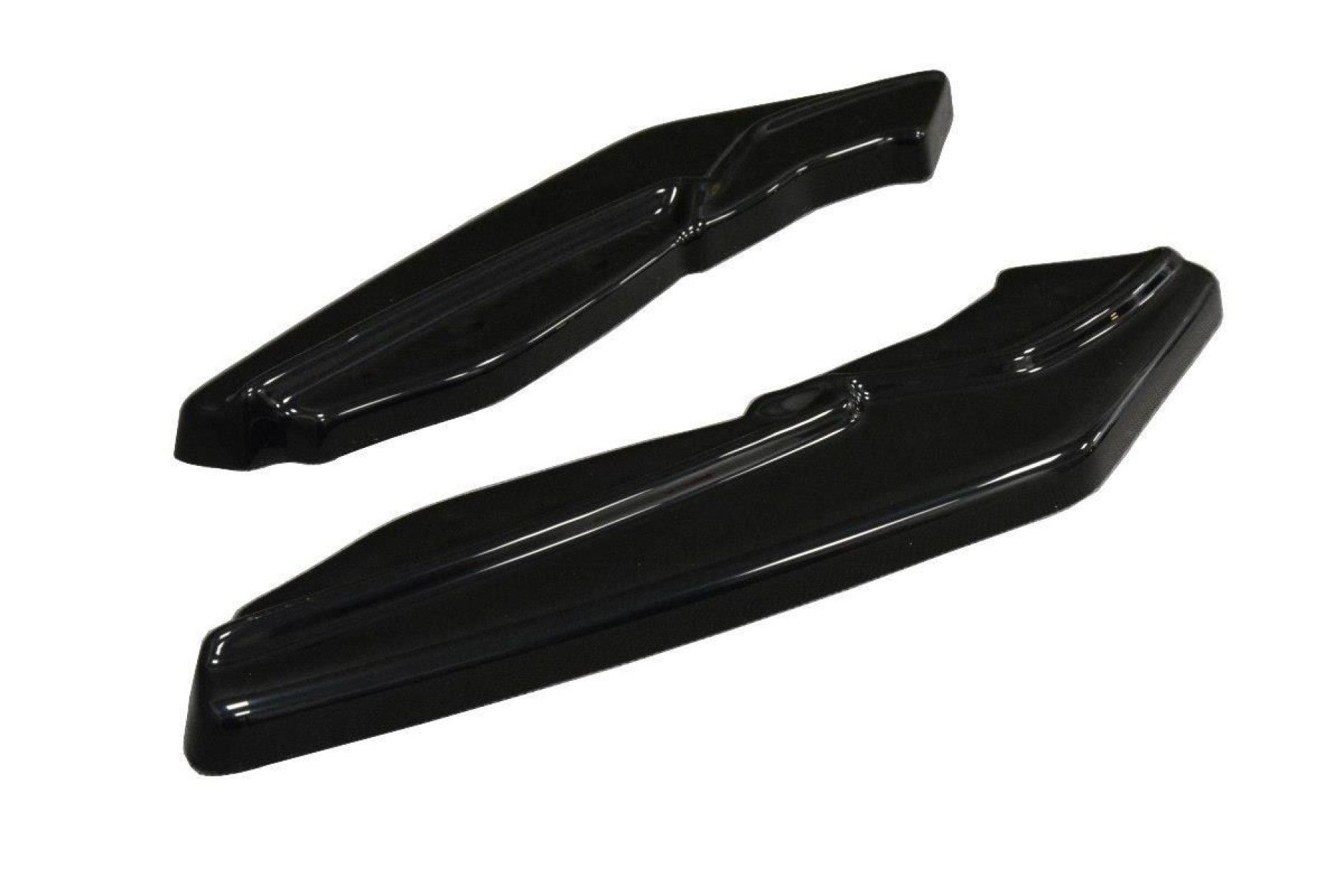 Maxton Design ABS Diffusor Seiten Eerwiterungen Flaps für Renault Laguna MK3 Coupe schwarz hochglanz (7) 