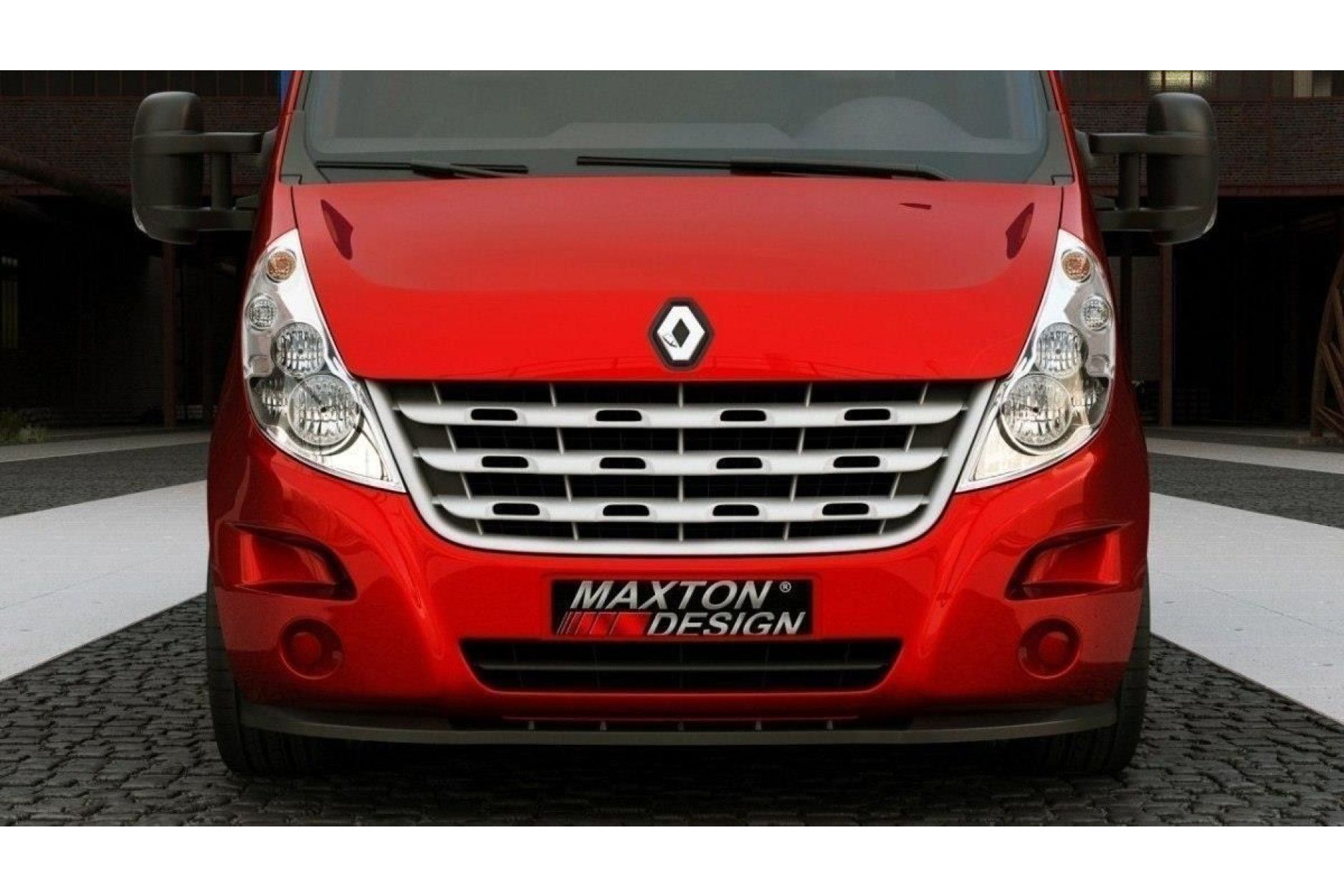 Maxton Design ABS Frontlippe für Renault Master MK3 schwarz hochglanz (2) 