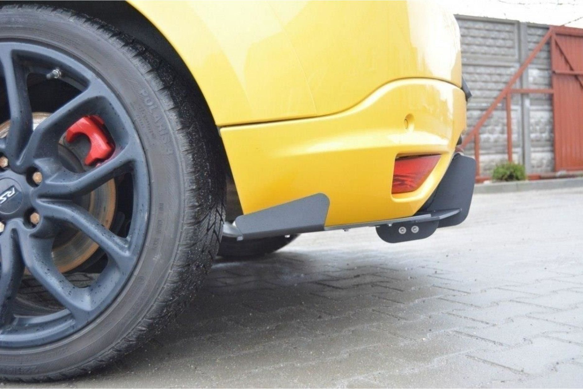 Maxton Design ABS Diffusor Seiten Eerwiterungen Flaps für Renault Megane MK3 RS schwarz matt (2) 