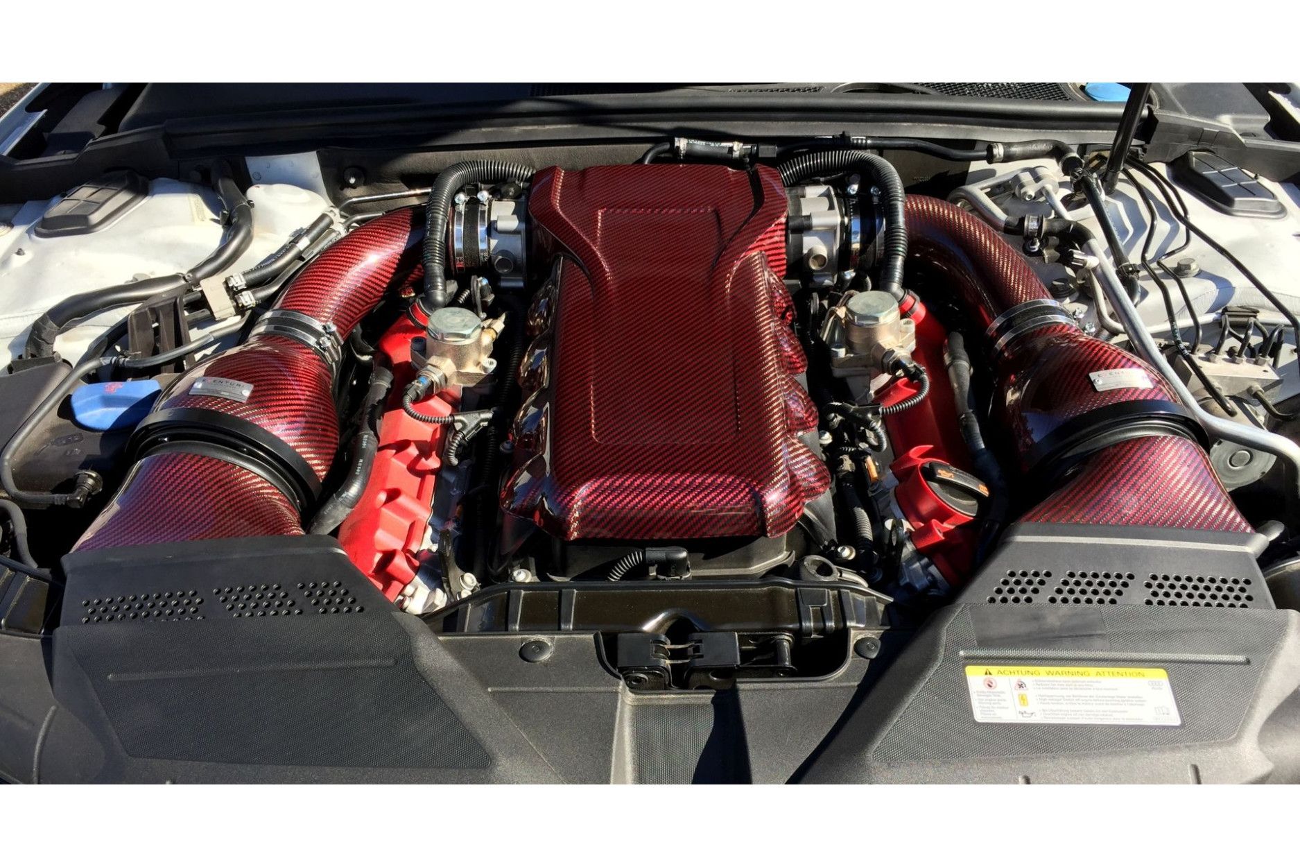 Eventuri Carbon Kevlar Motorabdeckung für Audi RS4 RS5 (5) 