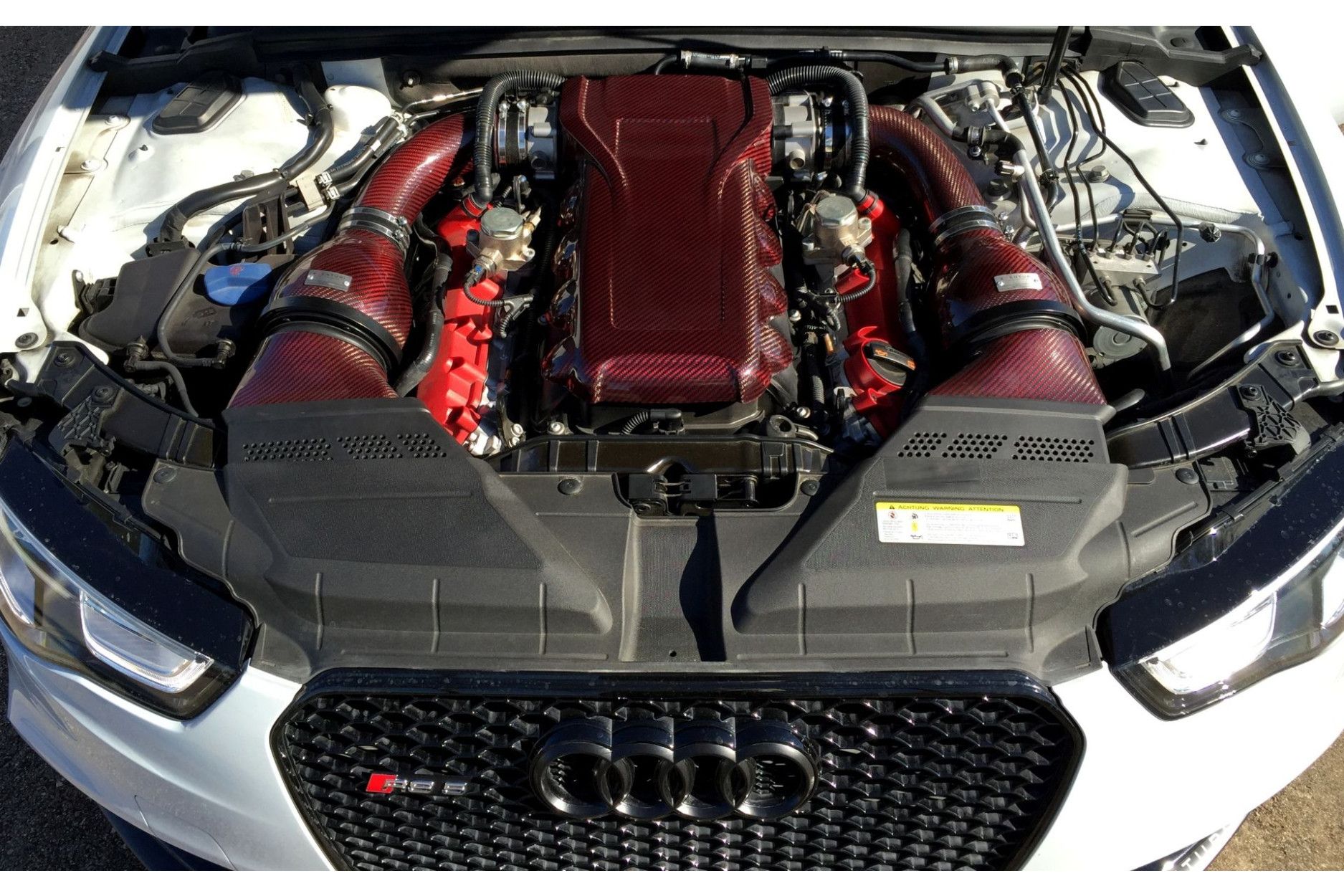 Eventuri Carbon Kevlar Motorabdeckung für Audi RS4 RS5 (3) 
