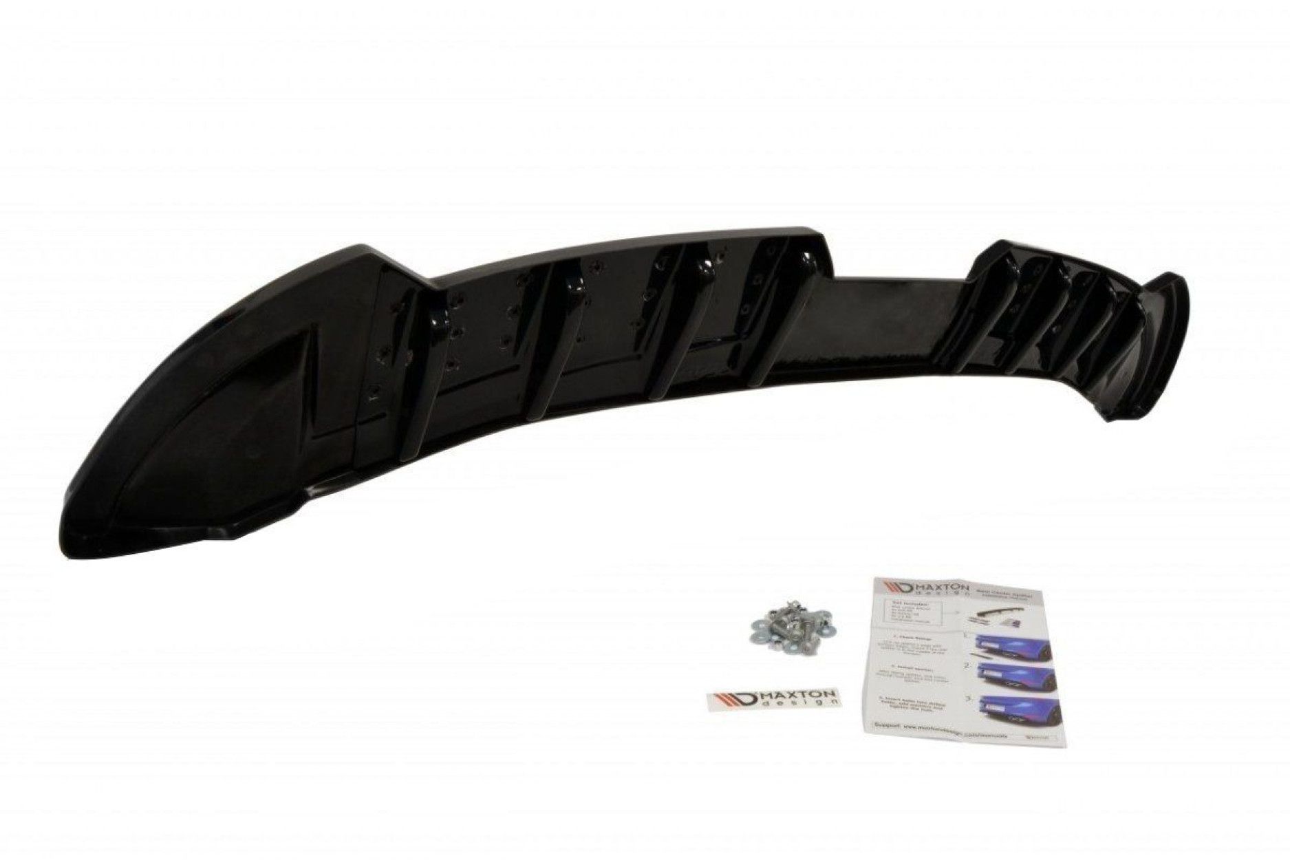 Maxton Design ABS Diffusor DTM-Style für Seat Ibiza MK4 Cupra|FR Vorfacelift Coupe schwarz hochglanz