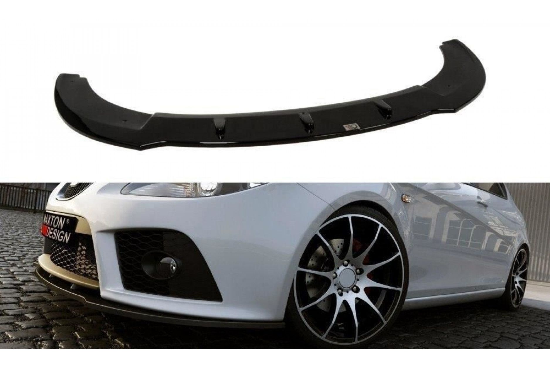 Maxton Design ABS Frontlippe für Seat Leon Mk2 Cupra|FR Vorfacelift schwarz hochglanz