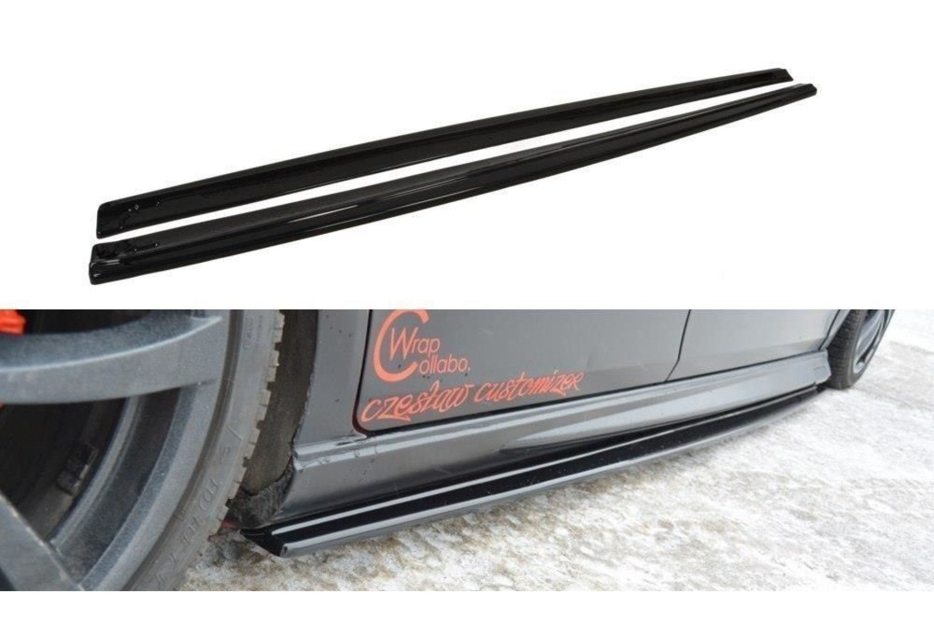 Maxton Design ABS Seitenschweller für Seat Leon Mk2 Cupra|FR schwarz hochglanz
