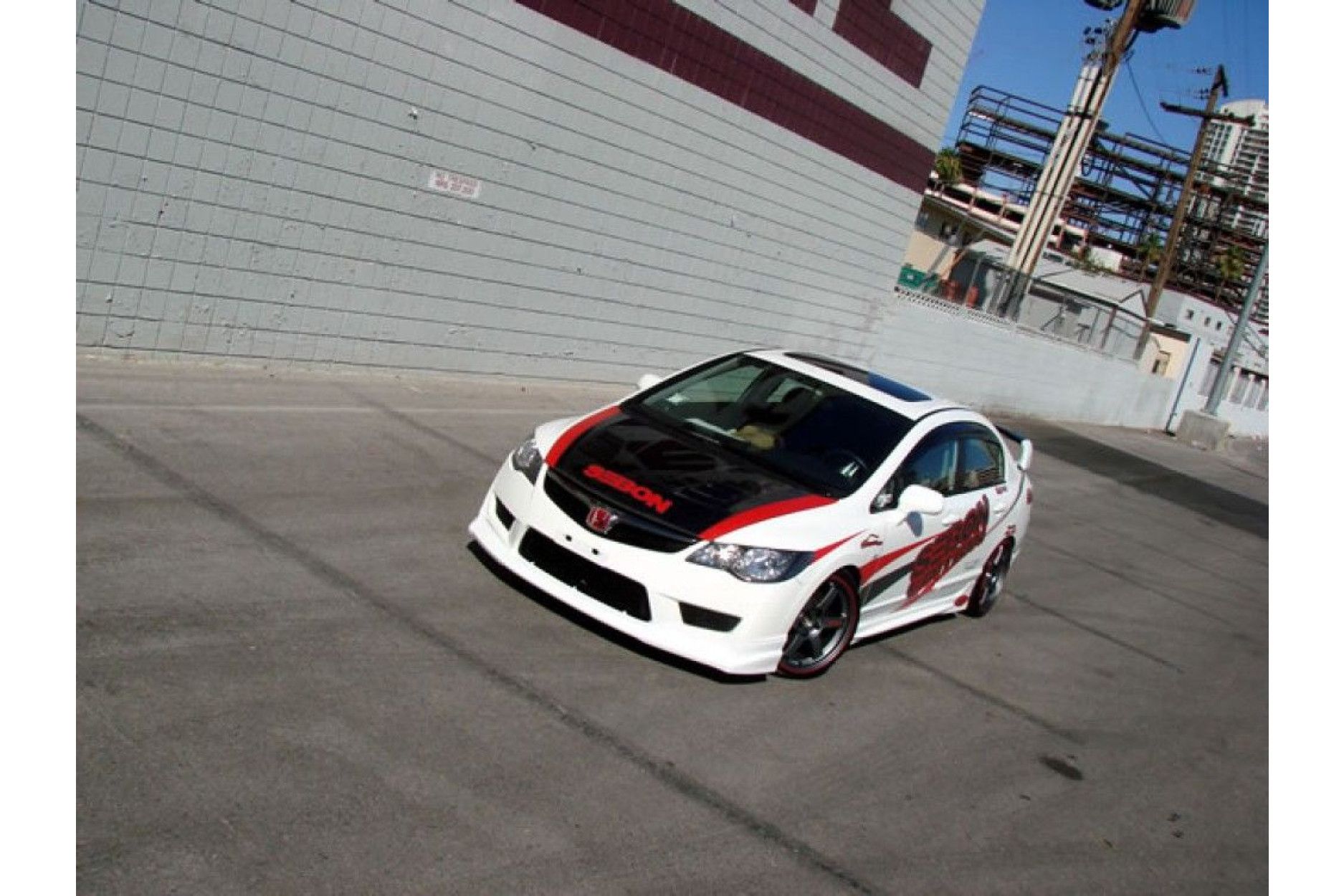 Seibon carbon HOOD for HONDA CIVIC 4DR JDM / ACURA CSX (FD1/2/3/5)* 2006 - 2010 TS-style (3) 