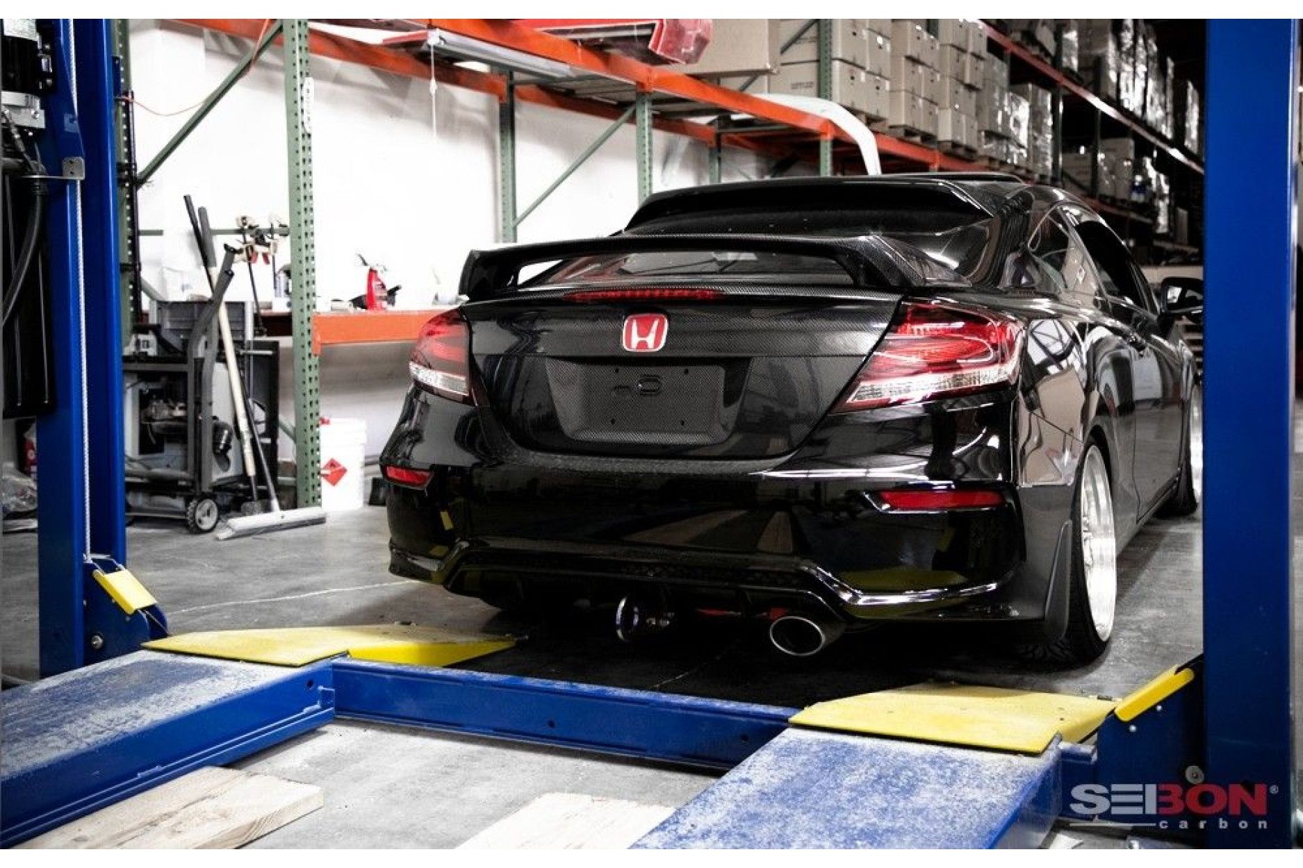 Seibon carbon TRUNK GARNISH for HONDA CIVIC 2DR 2014 - UP (5) 