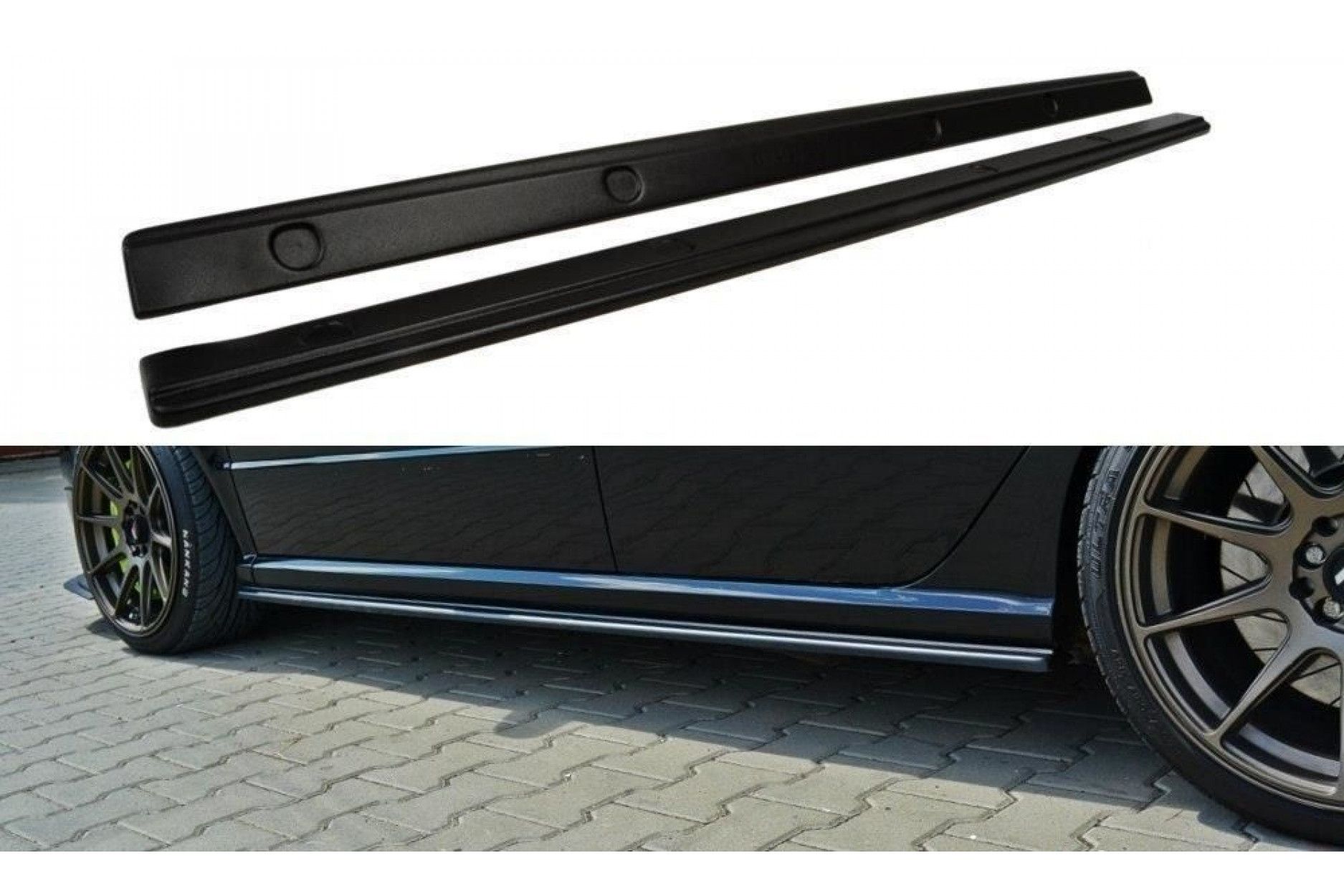Maxton Design ABS Seitenschweller für Skoda Fabia MK1 RS schwarz hochglanz