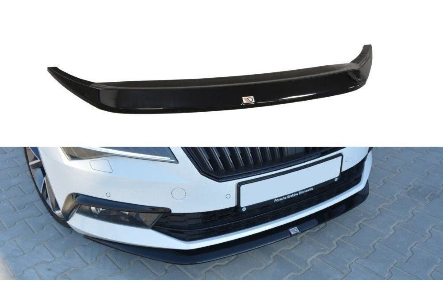 Maxton Design ABS Frontlippe V.1 für Skoda Superb MK3 schwarz hochglanz