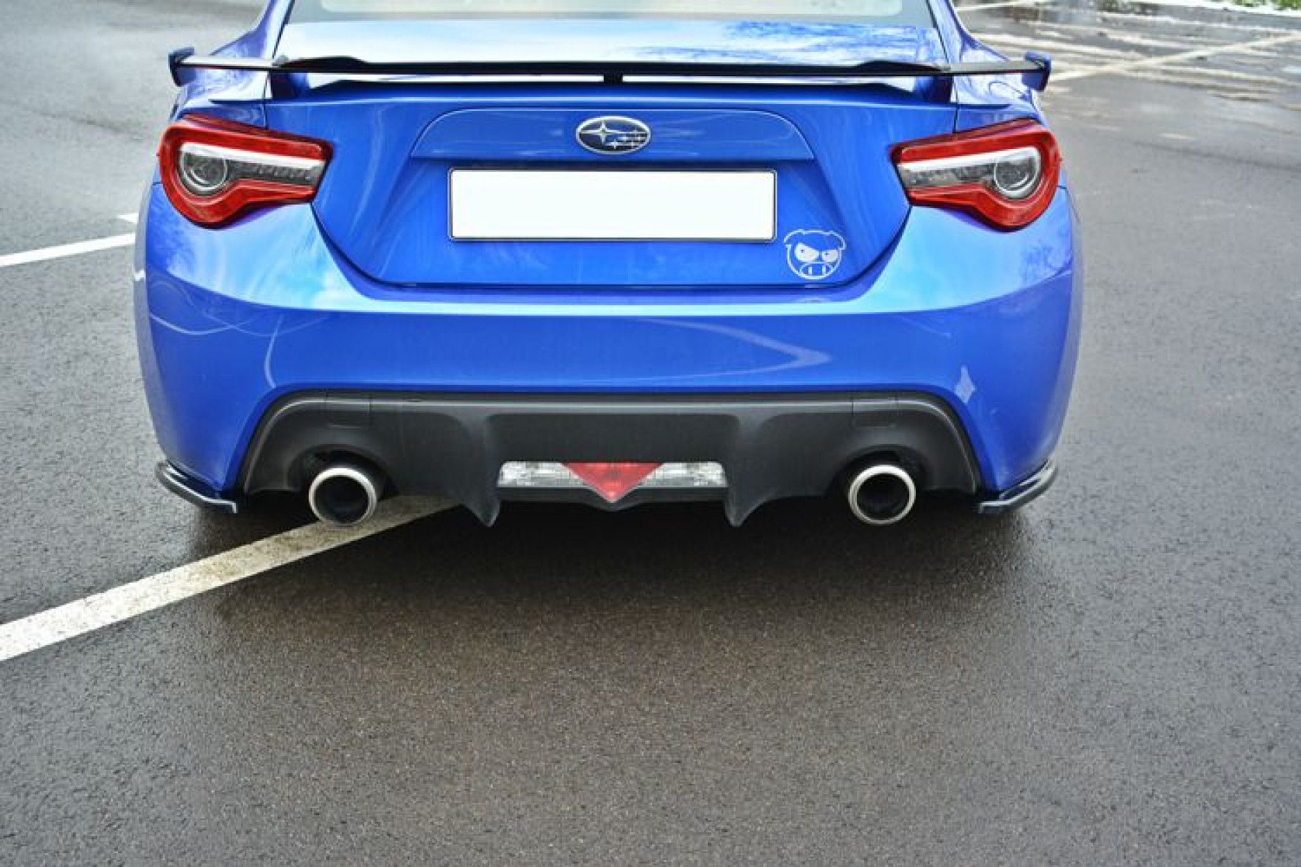 Maxton Design ABS Diffusor Seiten Eerwiterungen Flaps für Subaru BRZ MK1 Facelift schwarz hochglanz (4) 