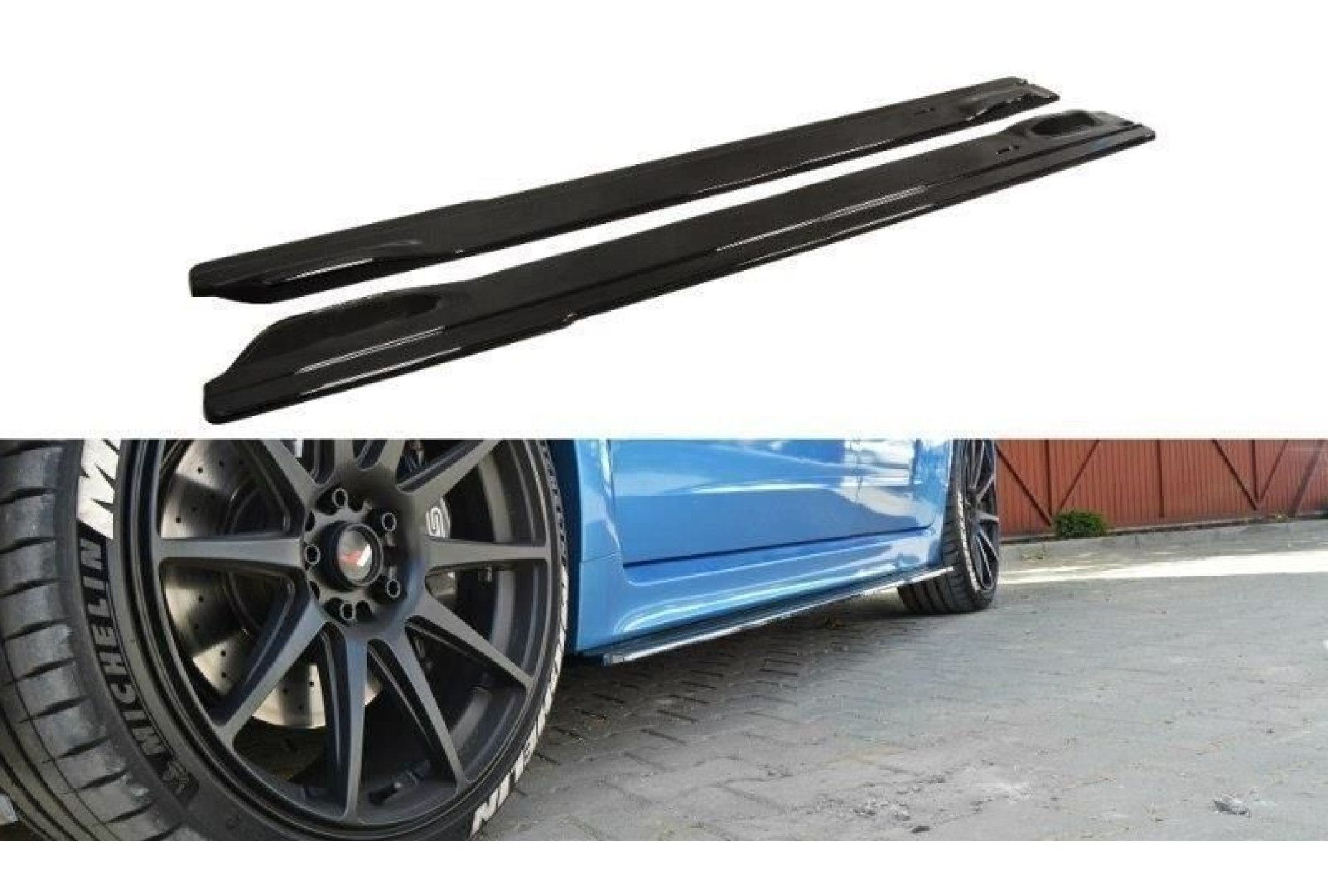 Maxton Design ABS Seitenschweller für Subaru Impreza WRX MK3 STI 2009-2011 schwarz hochglanz