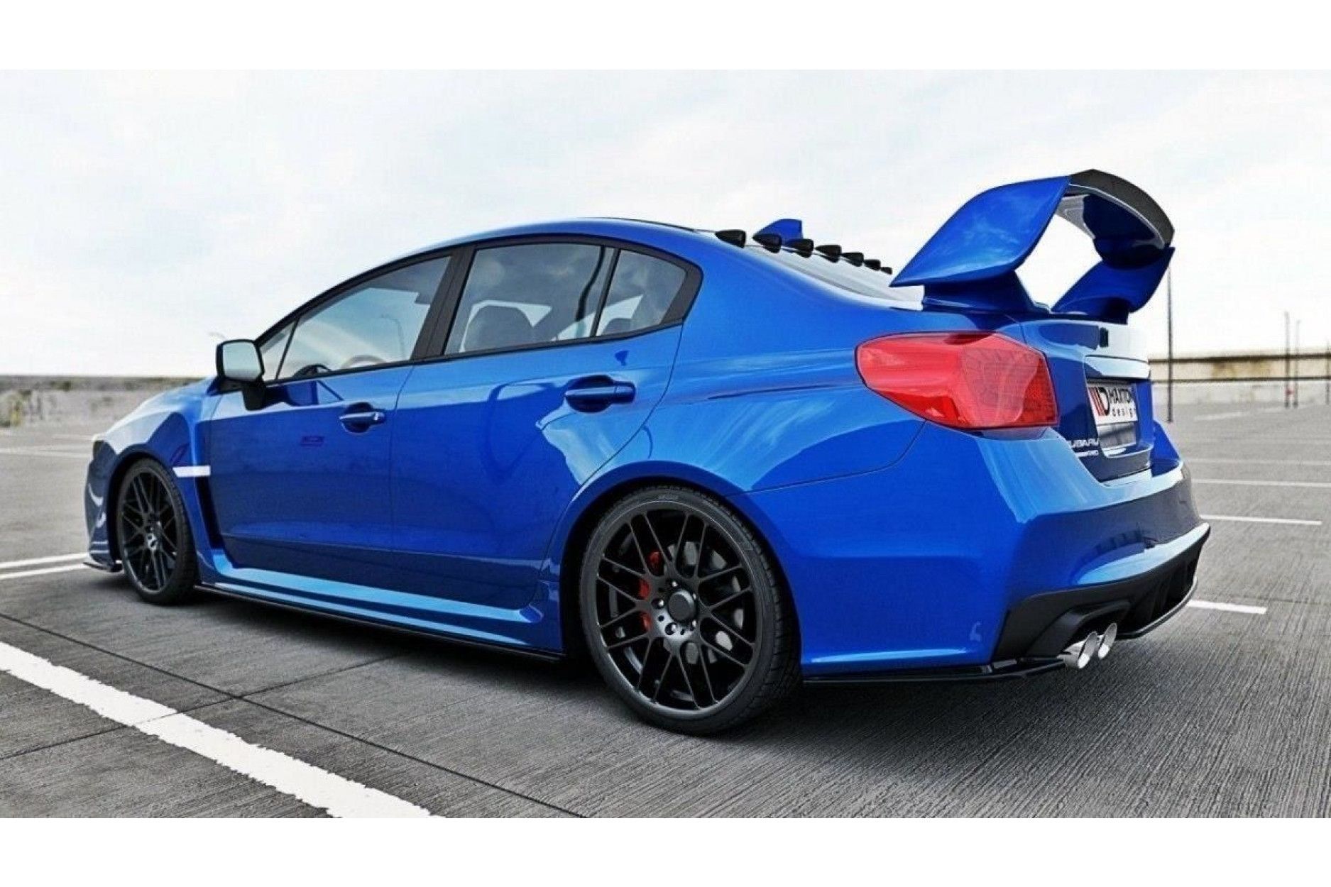Maxton Design ABS Spoiler Aufsatz für Subaru Impreza WRX MK4 STI schwarz hochglanz (2) 