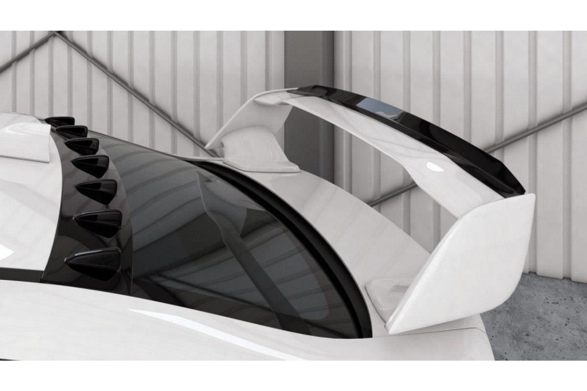 Maxton Design ABS Spoiler Aufsatz für Subaru Impreza WRX MK4 STI schwarz hochglanz (3) 