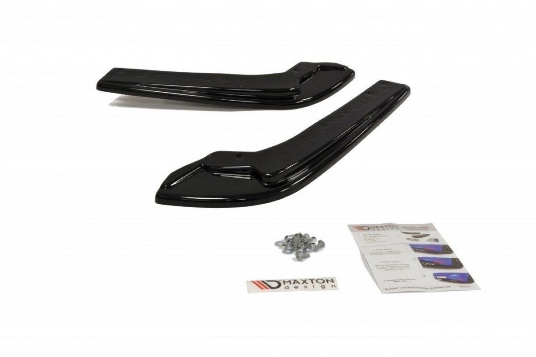 Maxton Design ABS Diffusor Seiten Eerwiterungen Flaps für Subaru Impreza WRX MK4 STI schwarz hochglanz (5) 