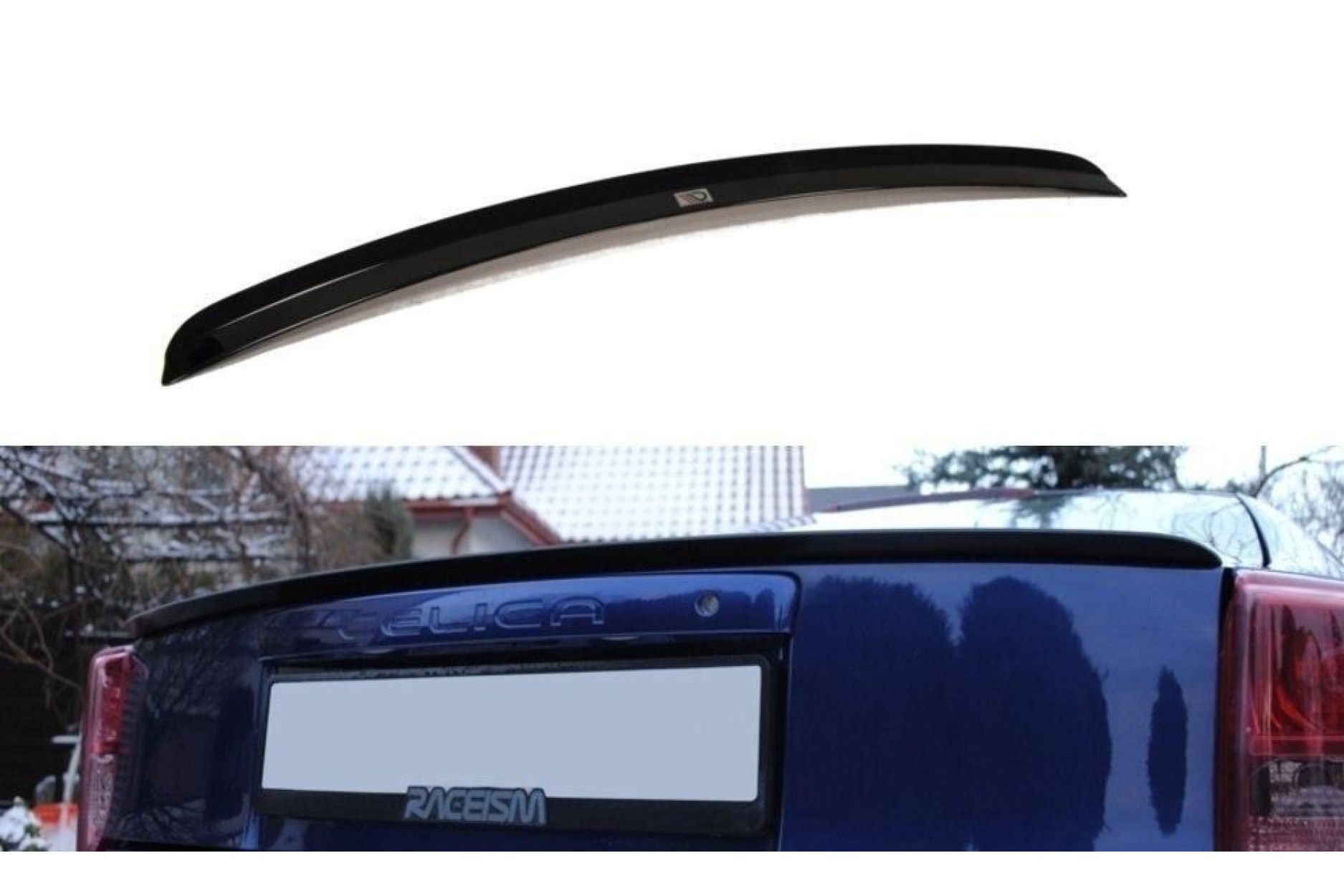 Maxton Design ABS Spoiler Aufsatz für Toyota Celica MK7 T23 Vorfacelift schwarz hochglanz