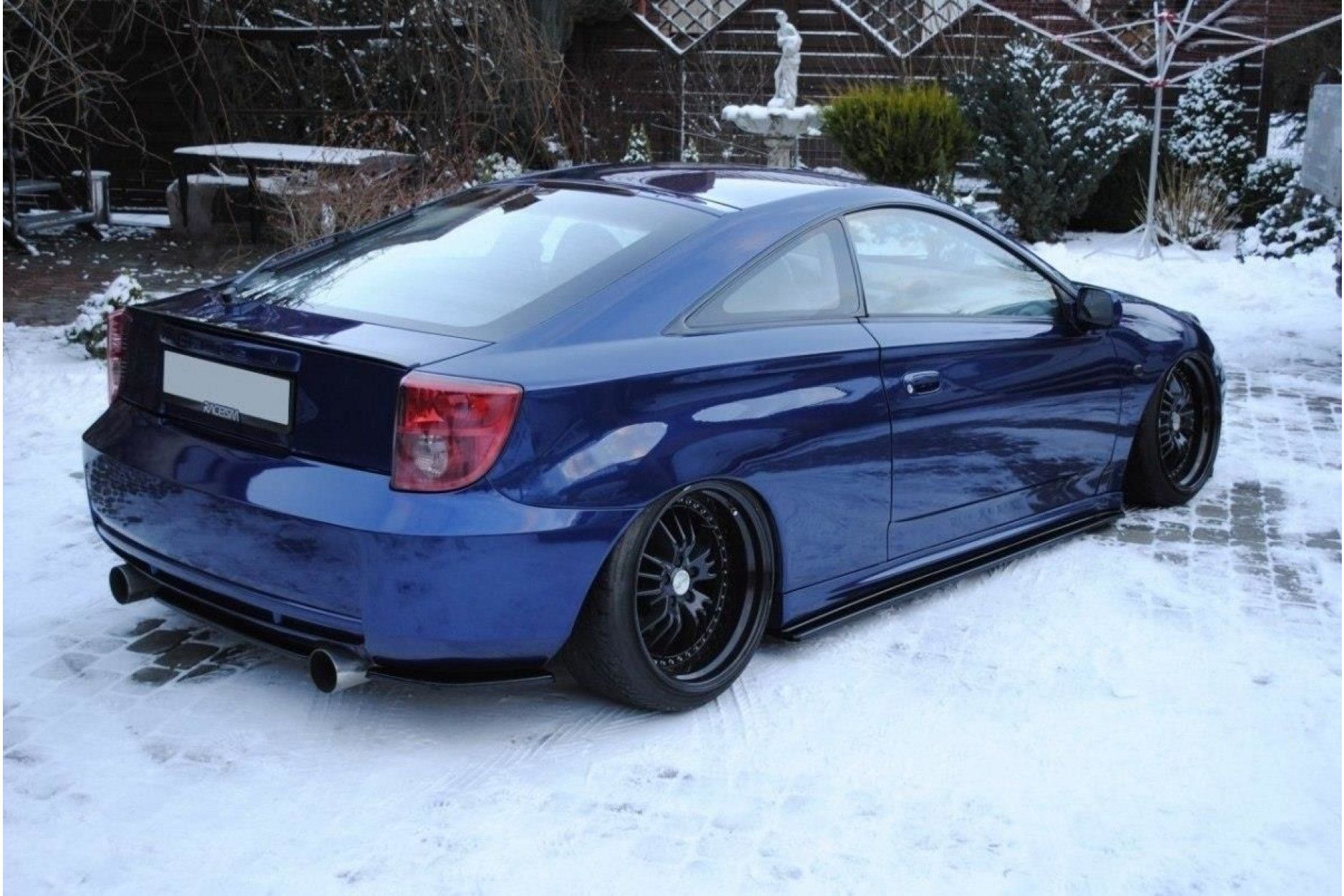 Maxton Design ABS Spoiler Aufsatz für Toyota Celica MK7 T23 Vorfacelift schwarz hochglanz (4) 