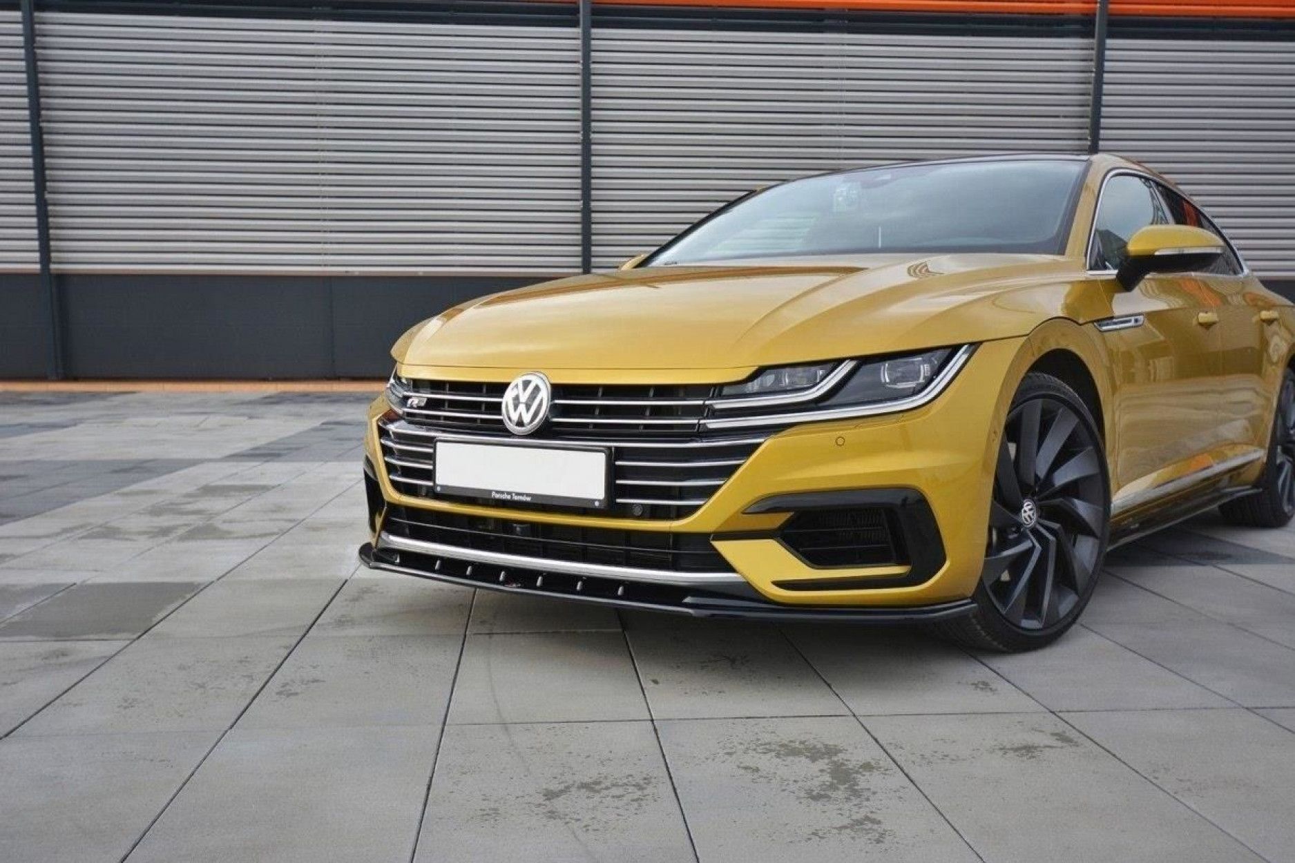 Maxton Design ABS Frontlippe V.3 für Volkswagen Arteon schwarz hochglanz