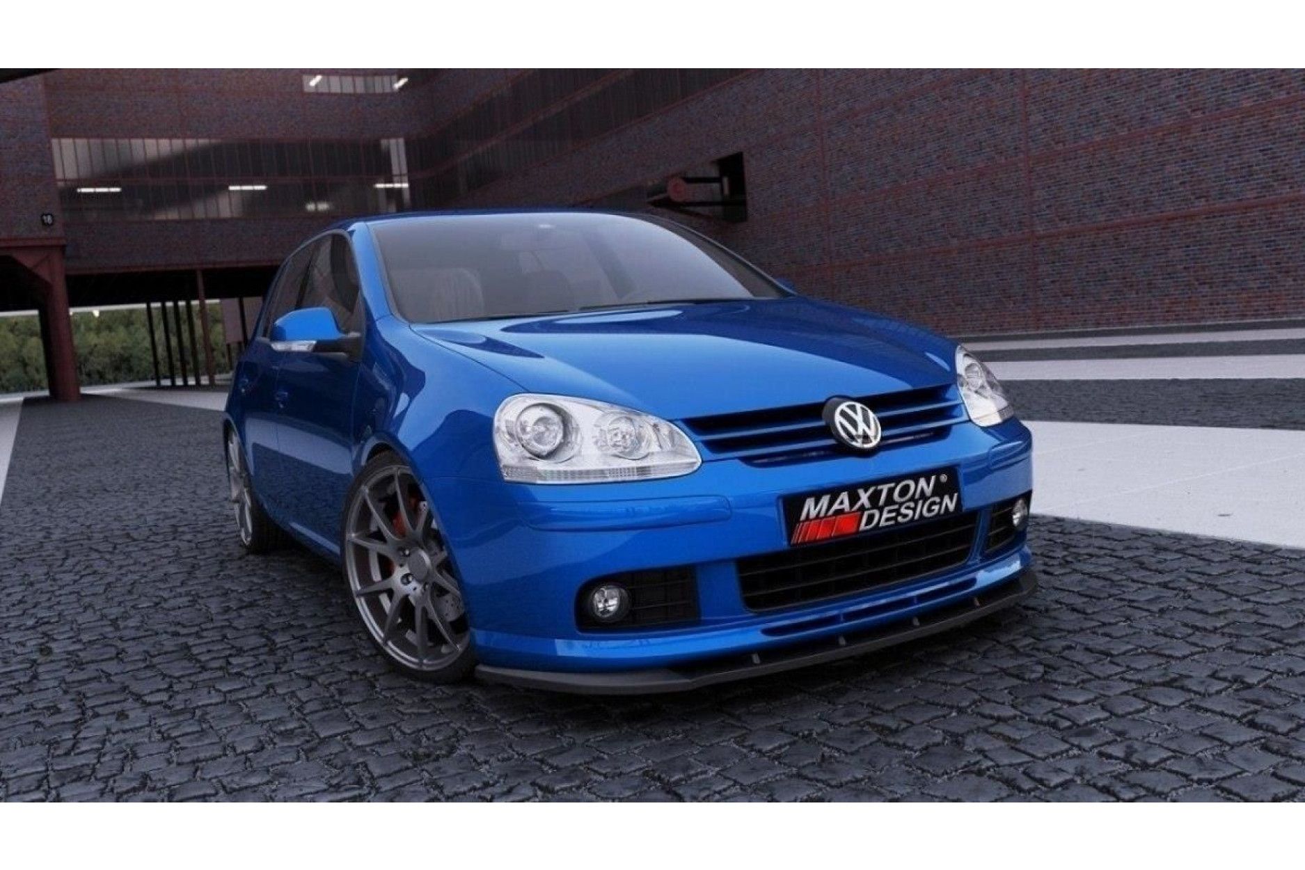 Maxton Design ABS Frontlippe für VORTEX Frontschürze für Volkswagen Golf MK5 GTI schwarz hochglanz