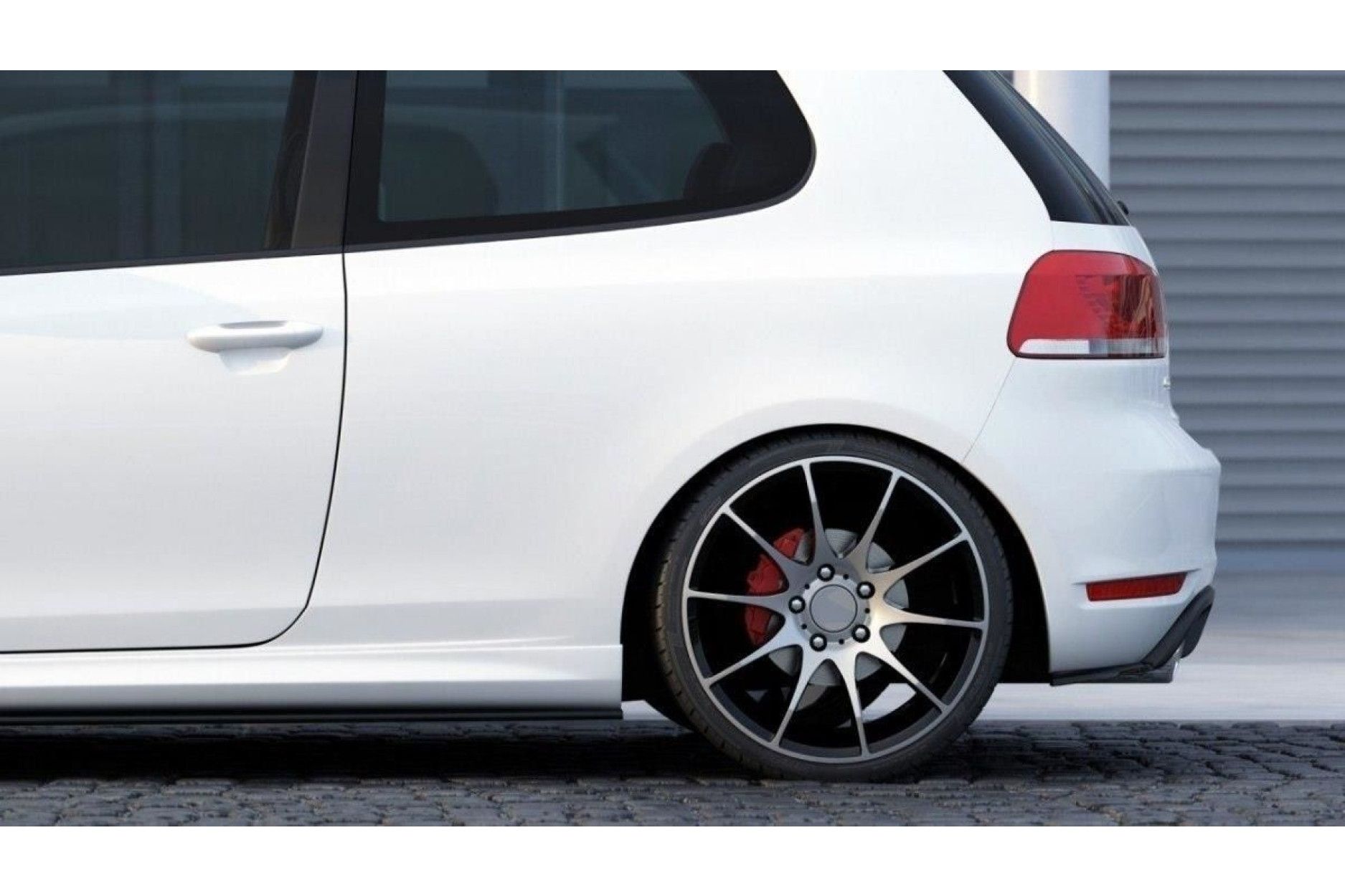 Maxton Design ABS Diffusor Seiten Eerwiterungen Flaps für Volkswagen Golf MK6 GTI|GTD schwarz hochglanz (4) 