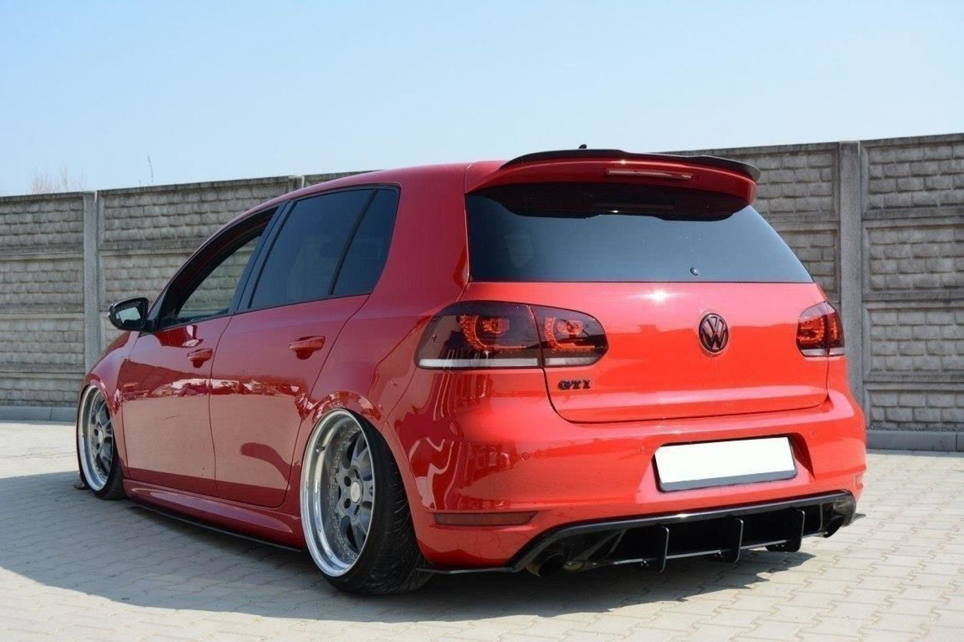 Maxton Design ABS Spoiler Aufsatz für Volkswagen Golf MK6 schwarz hochglanz (4) 