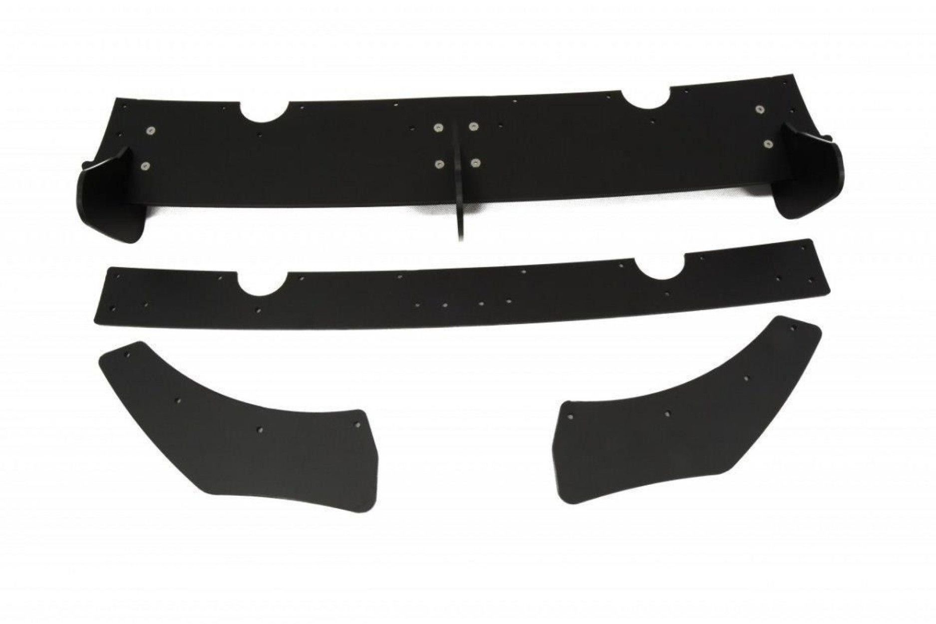 Maxton Design ABS Diffusor inkl. Diffusor Finnen Heckansatz für Volkswagen Golf Mk7 GTI|GTD schwarz matt (3) 