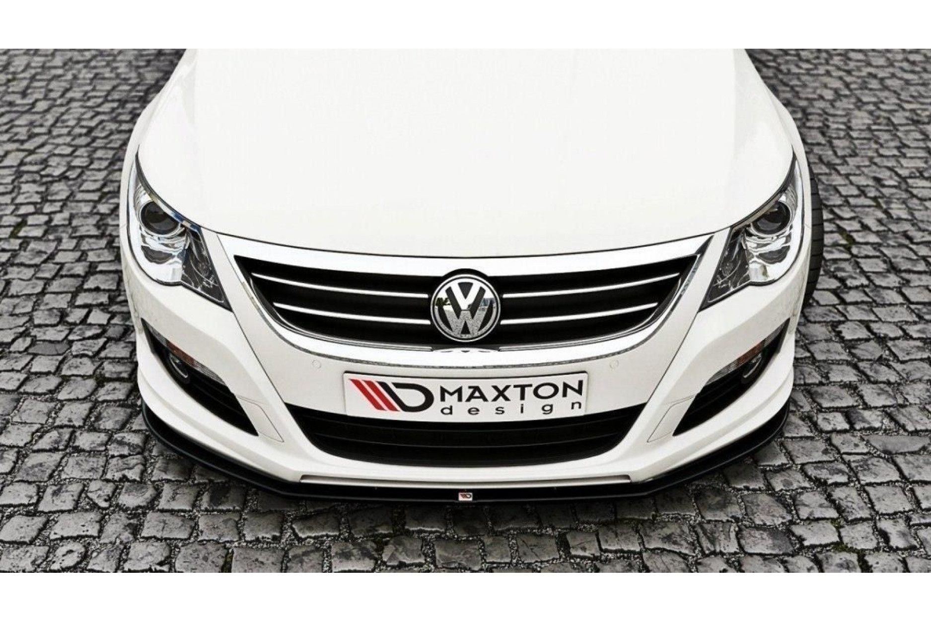 Maxton Design ABS Frontlippe für Volkswagen Passat CC R-Line Vorfacelift schwarz hochglanz (3) 