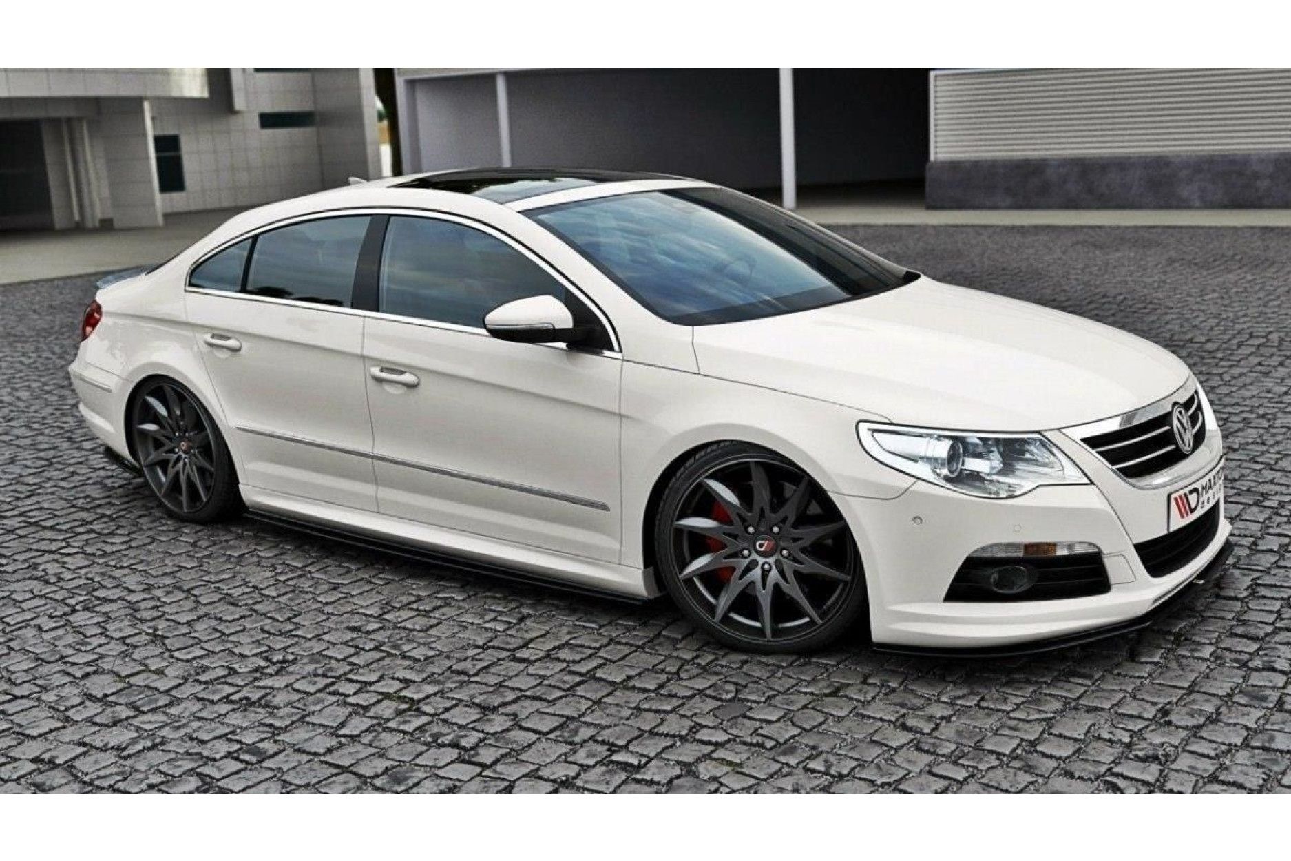 Maxton Design ABS Frontlippe für Volkswagen Passat CC R-Line Vorfacelift schwarz hochglanz (4) 