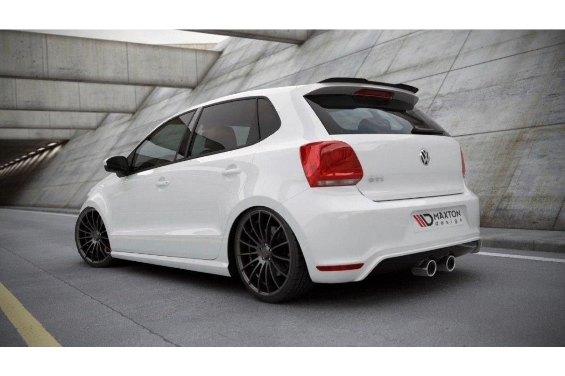 Maxton Design ABS Spoiler Aufsatz für Volkswagen Polo 6R|6C GTI|R R-Line schwarz hochglanz (4) 