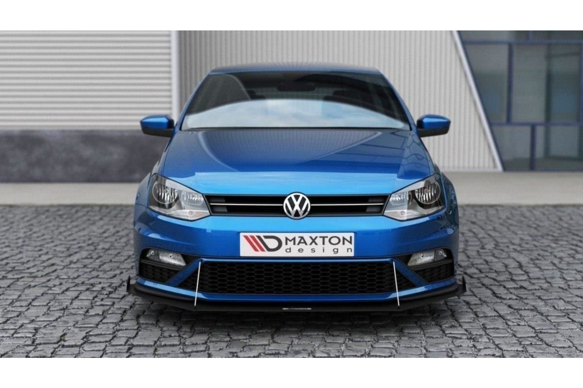 Maxton Design ABS Frontlippe mit Wings für Volkswagen Polo 6R, 6C GTI