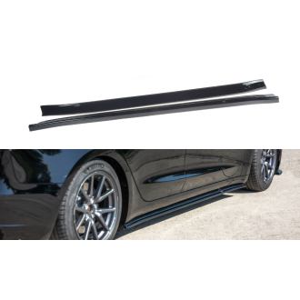 Maxtondesign Seitenschweller für Tesla Model 3 schwarz hochglanz