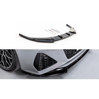 Maxtondesign Frontlippe V.1 für Audi RS6 C8 schwarz hochglanz