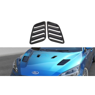 Maxtondesign Motorhauben Lufteinlässe Gross für Ford Focus MK4 ST|ST-Line schwarz hochglanz