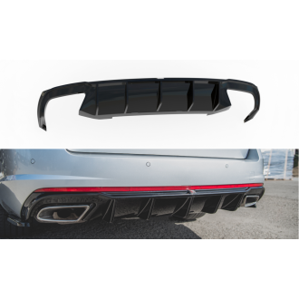 Maxtondesign Diffusor für Skoda Octavia MK3 RS Kombi/Schrägheck Vorfacelift und Facelift Benziner schwarz plastik rau