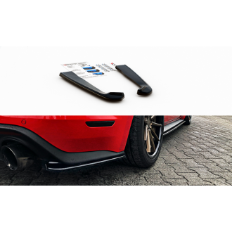 Maxtondesign Diffusor Erweiterung li/re für Ford Mustang MK6 Facelift schwarz hochglanz