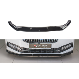 Maxtondesign Frontlippe für Skoda Superb MK3 Facelift schwarz hochglanz