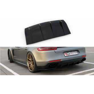 Maxtondesign Diffusor für Porsche Panamera 971 Turbo|GTS schwarz hochglanz