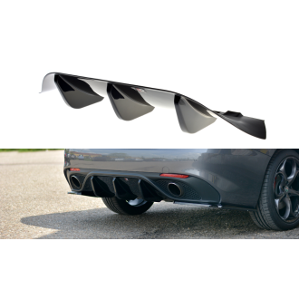 Maxtondesign Diffusor für Alfa Romeo Giulia Veloce schwarz hochglanz