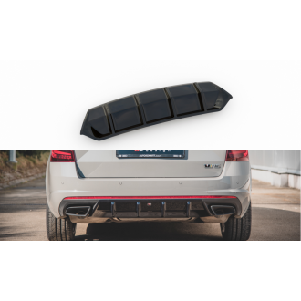 Maxtondesign Diffusor V.1 für Skoda Octavia MK3 RS Kombi/Schrägheck Vorfacelift und Facelift schwarz hochglanz