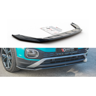 Maxtondesign Frontlippe für Volkswagen T-Cross schwarz hochglanz