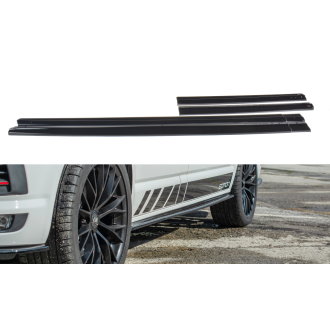 Maxtondesign Seitenschweller für Volkswagen T6 schwarz hochglanz
