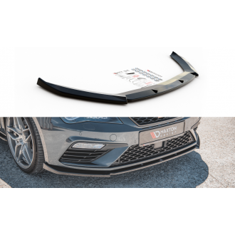 Maxtondesign Frontlippe V.6 für SEAT Leon MK3 Cupra|FR Facelift schwarz hochglanz