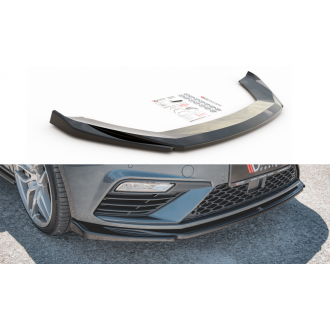 Maxtondesign Frontlippe V.5 für SEAT Leon MK3 Cupra|FR Facelift schwarz hochglanz